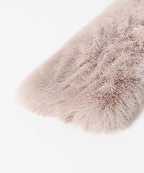 SENSE OF PLACE by URBAN RESEARCH（センスオブプレイスバイアーバンリサーチ）の「『WEB/一部店舗限定』ボリュームエコファーティペット（マフラー・レディース・ベージュ/ブラウン/モカ・ONE）」の18枚目の写真