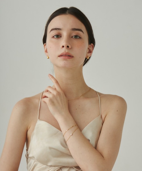 ciite' surgical stainless(シーテサージカルステンレス)の「【 金属アレルギー対応 】 ビジュー 2連チェーンブレスレット サージカルステンレス(ブレスレット・レディース・シルバー/ゴールド/ピンクゴールド・FREE)」の11枚目の写真