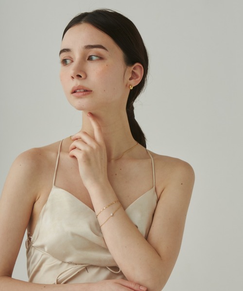 ciite' surgical stainless(シーテサージカルステンレス)の「【 金属アレルギー対応 】 ビジュー 2連チェーンブレスレット サージカルステンレス(ブレスレット・レディース・シルバー/ゴールド/ピンクゴールド・FREE)」の12枚目の写真