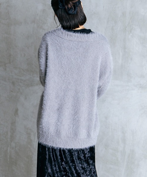 LIENCOEUR(リアンクール)の「シャギーオーバーカーデ(カーディガン/ボレロ・レディース・ダークグレー/ライトグレー/ブラック・FREE)」の20枚目の写真