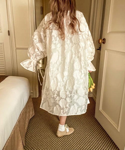 merrylatte（メリーラテ）の「シアージャガードワンピース（ワンピース・レディース・アイボリー/ベージュ・FREE）」の7枚目の写真