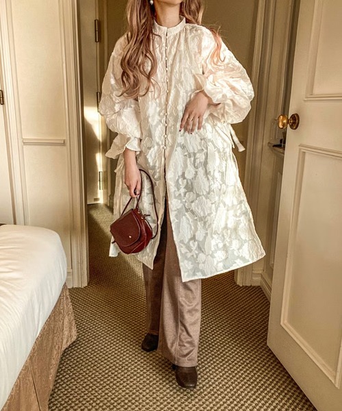 merrylatte（メリーラテ）の「シアージャガードワンピース（ワンピース・レディース・アイボリー/ベージュ・FREE）」の8枚目の写真