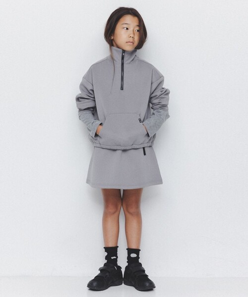 BRANSHES(ブランシェス)の「【b.+A 】金子綾/台形スカート(スカート・キッズ・ブラック/杢グレー・100/90/120/150/110/130/140)」の4枚目の写真