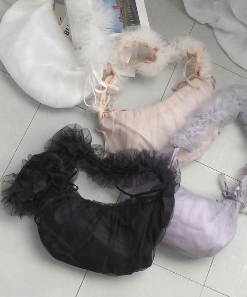 minia(ミニア)の「フリルショルダーシアーバッグ(ショルダーバッグ・レディース・アイボリー/ブラック/パープル/ベージュ・FREE)」の15枚目の写真