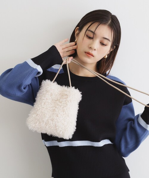 THE SHOP TK （ザ ショップ ティーケー ）の「◆ファーアソートミニショルダー（ショルダーバッグ・レディース・スミクロ/ブラウン系1/アイボリー/アイボリー系・00）」の9枚目の写真