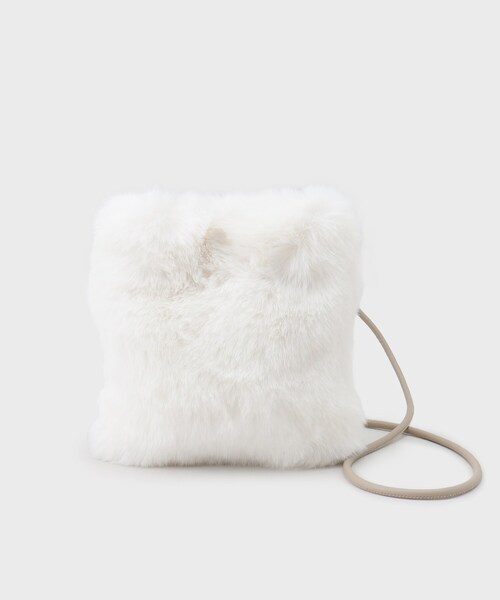 THE SHOP TK （ザ ショップ ティーケー ）の「◆ファーアソートミニショルダー（ショルダーバッグ・レディース・スミクロ/ブラウン系1/アイボリー/アイボリー系・00）」の8枚目の写真