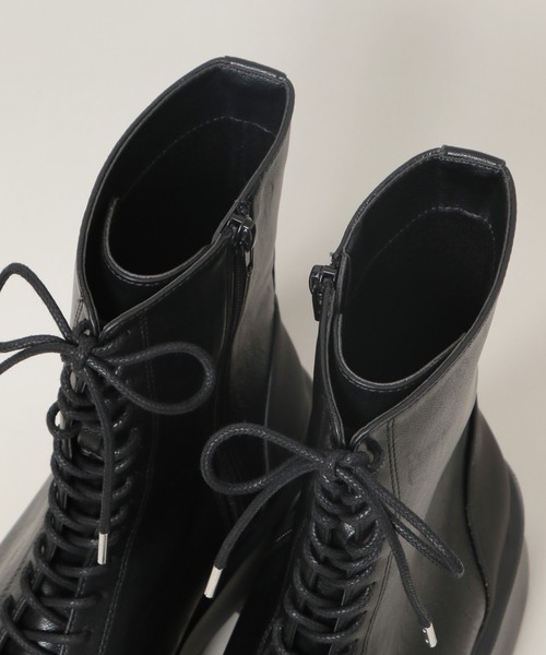 JEANASIS（ジーナシス）の「キリカエレースアップブーツ/253459（ブーツ・レディース・カーキ/ブラック・MEDIUM/LARGE）」の6枚目の写真