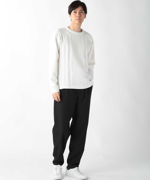 UNION STATION（ユニオンステーション）の「ニットドッキング スウェット（スウェット・メンズ・ホワイト/ブラック/グレー・M/L/LL）」の14枚目の写真