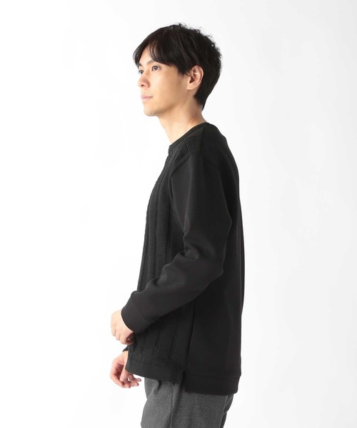 UNION STATION（ユニオンステーション）の「ニットドッキング スウェット（スウェット・メンズ・ホワイト/ブラック/グレー・M/L/LL）」の7枚目の写真