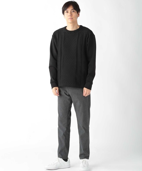 UNION STATION（ユニオンステーション）の「ニットドッキング スウェット（スウェット・メンズ・ホワイト/ブラック/グレー・M/L/LL）」の4枚目の写真