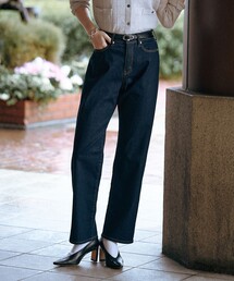 【洗える】BASIC STRETCH DENIM ボーイフィット パンツ