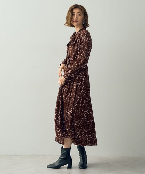 【セール】ランダムドット柄プリーツワンピース(ワンピース)|YECCA VECCA(イェッカヴェッカ) 【セール】ランダムドット柄プリーツワンピース(ワンピース)|YECCA VECCA(イェッカヴェッカ)