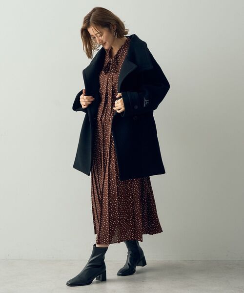 【セール】ランダムドット柄プリーツワンピース(ワンピース)|YECCA VECCA(イェッカヴェッカ) 【セール】ランダムドット柄プリーツワンピース(ワンピース)|YECCA VECCA(イェッカヴェッカ)