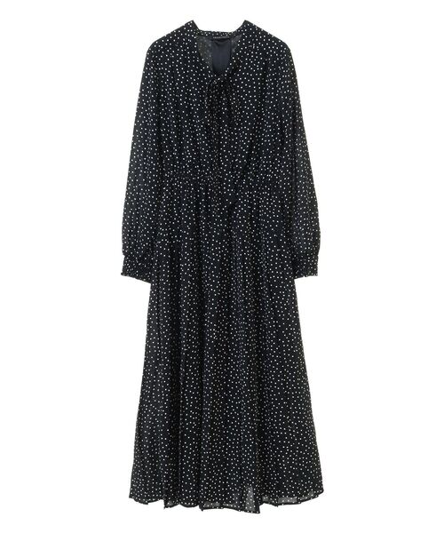 【セール】ランダムドット柄プリーツワンピース(ワンピース)|YECCA VECCA(イェッカヴェッカ) 【セール】ランダムドット柄プリーツワンピース(ワンピース)|YECCA VECCA(イェッカヴェッカ)