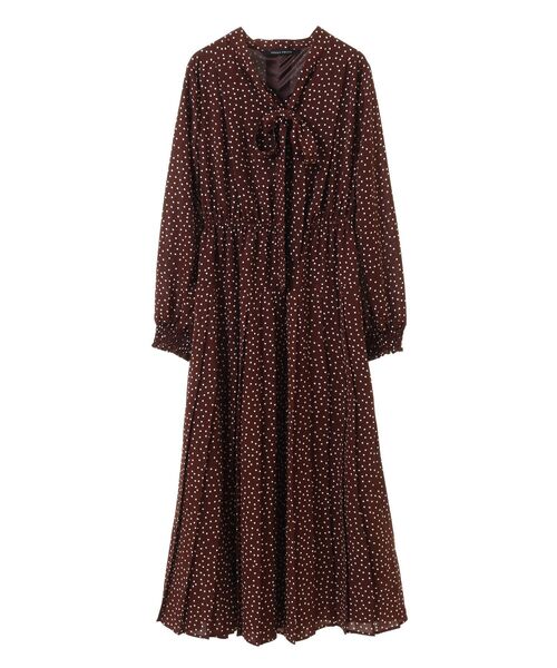 【セール】ランダムドット柄プリーツワンピース(ワンピース)|YECCA VECCA(イェッカヴェッカ) 【セール】ランダムドット柄プリーツワンピース(ワンピース)|YECCA VECCA(イェッカヴェッカ)