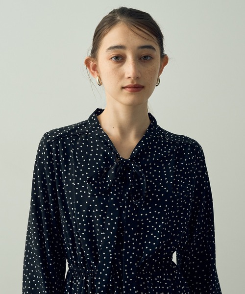 【セール】ランダムドット柄プリーツワンピース(ワンピース)|YECCA VECCA(イェッカヴェッカ) 【セール】ランダムドット柄プリーツワンピース(ワンピース)|YECCA VECCA(イェッカヴェッカ)