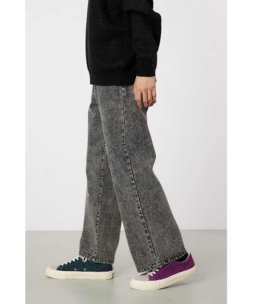 RODEO CROWNS WIDE BOWL（ロデオクラウンズワイドボウル）の「vintage wash ワイドデニムパンツ（デニムパンツ・メンズ・ブラック/ライトブルー・MEDIUM/LARGE）」の4枚目の写真