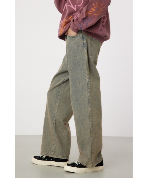 RODEO CROWNS WIDE BOWL（ロデオクラウンズワイドボウル）の「vintage wash ワイドデニムパンツ（デニムパンツ・メンズ・ブラック/ライトブルー・MEDIUM/LARGE）」の9枚目の写真