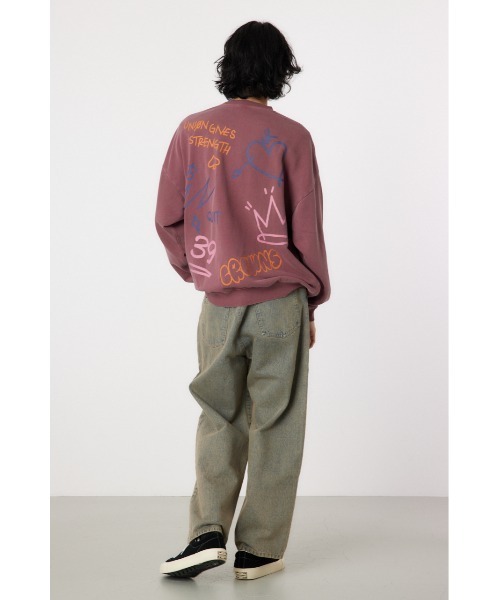 RODEO CROWNS WIDE BOWL（ロデオクラウンズワイドボウル）の「vintage wash ワイドデニムパンツ（デニムパンツ・メンズ・ブラック/ライトブルー・MEDIUM/LARGE）」の12枚目の写真