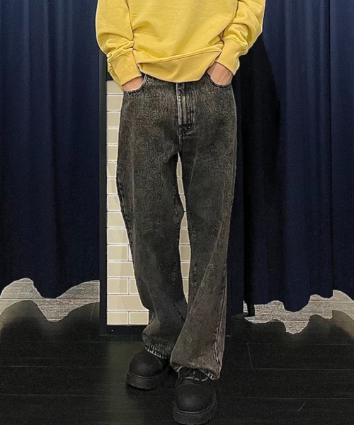 RODEO CROWNS WIDE BOWL（ロデオクラウンズワイドボウル）の「vintage wash ワイドデニムパンツ（デニムパンツ・メンズ・ブラック/ライトブルー・MEDIUM/LARGE）」の22枚目の写真