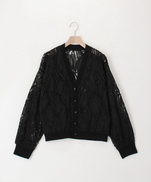 【セール】コード刺繍Vネックカーディガン（カーディガン/ボレロ）｜MICO COULIER（ミコクリエ）