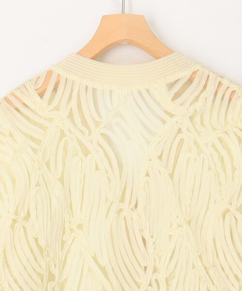 MICO COULIER(ミコクリエ)の「コード刺繍Vネックカーディガン(カーディガン/ボレロ・レディース・キナリ/ブラック・38)」の5枚目の写真