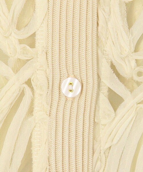 MICO COULIER(ミコクリエ)の「コード刺繍Vネックカーディガン(カーディガン/ボレロ・レディース・キナリ/ブラック・38)」の8枚目の写真