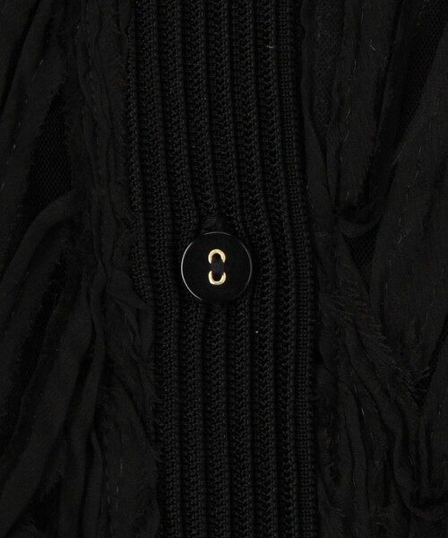 MICO COULIER(ミコクリエ)の「コード刺繍Vネックカーディガン(カーディガン/ボレロ・レディース・キナリ/ブラック・38)」の9枚目の写真