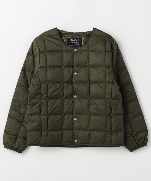 【セール】限定展開 TAION/タイオン KIDSベーシック クルーネックボタン インナーダウンジャケット / TAION-K104（ダウンジャケット/コート）｜FREAK'S STORE（フリークスストア）