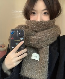 WEGO | WEGO/柔らかモヘアタッチリブニットマフラー(マフラー)