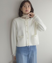 組曲（クミキョク）の「ビジューボタンニットジャケット（ニット/セーター）」