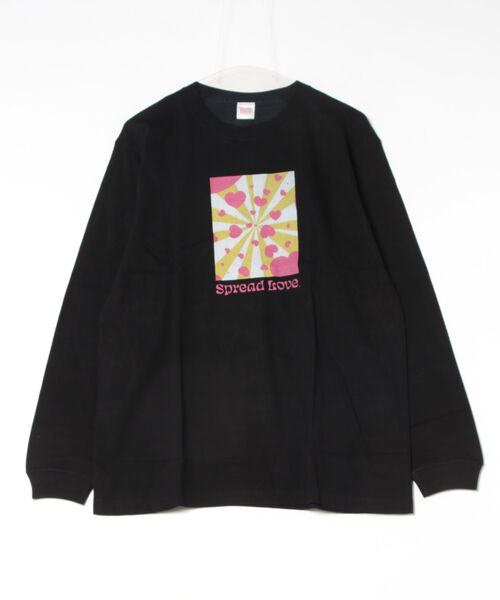 ARCHIVER(アーカイバ)の「【Spread Love】オリジナルプリント L/S T(Tシャツ/カットソー・レディース・ブラック/ホワイト・MEDIUM)」の1枚目の写真