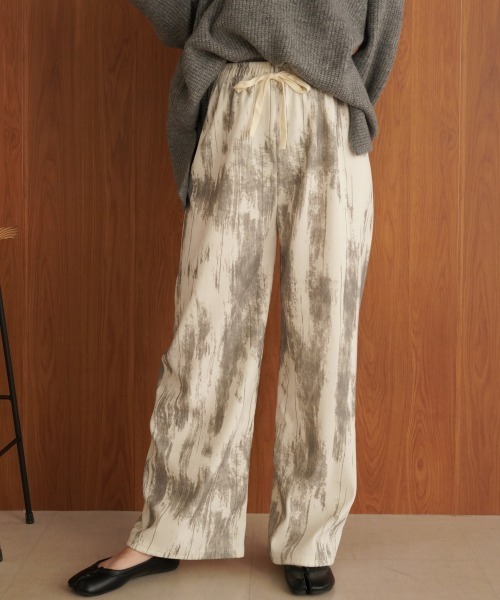 Bab（バブ）の「ニュアンス柄パンツ（その他パンツ・レディース・オフホワイト/ブラック/ベージュ/ブラウン・FREE）」の5枚目の写真