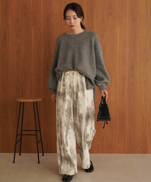 Bab（バブ）の「ニュアンス柄パンツ（その他パンツ・レディース・オフホワイト/ブラック/ベージュ/ブラウン・FREE）」の6枚目の写真