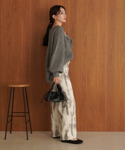 Bab（バブ）の「ニュアンス柄パンツ（その他パンツ・レディース・オフホワイト/ブラック/ベージュ/ブラウン・FREE）」の9枚目の写真