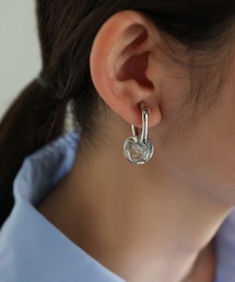 クリアドロップインメタルイヤリング