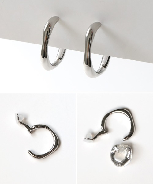 select MOCA（セレクトモカ）の「クリアドロップインメタルイヤリング（ネックレス・レディース・シルバー/ゴールド・FREE）」の5枚目の写真