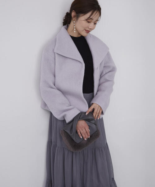 PROPORTION BODY DRESSING(プロポーションボディドレッシング)の「ハイネックボリュームスリーブニット / 1215170901(ニット/セーター・レディース・グレー/ブラック/ライトグリーン/ホワイト・SMALL/MEDIUM)」の10枚目の写真