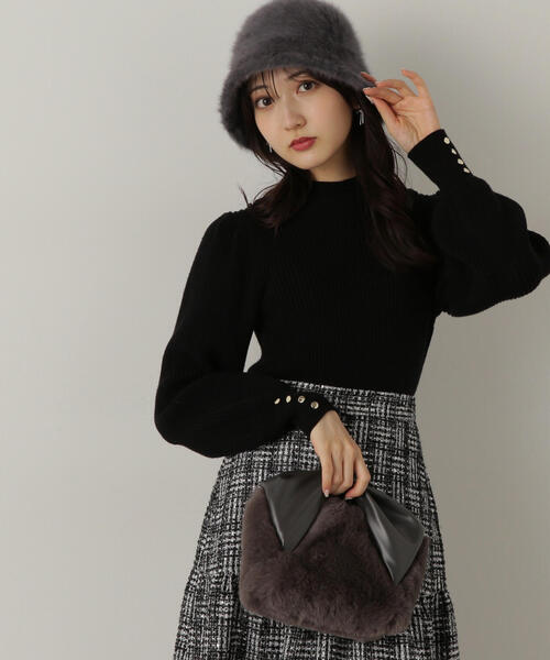 PROPORTION BODY DRESSING(プロポーションボディドレッシング)の「ハイネックボリュームスリーブニット / 1215170901(ニット/セーター・レディース・グレー/ブラック/ライトグリーン/ホワイト・SMALL/MEDIUM)」の11枚目の写真