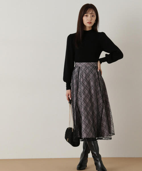 PROPORTION BODY DRESSING(プロポーションボディドレッシング)の「ハイネックボリュームスリーブニット / 1215170901(ニット/セーター・レディース・グレー/ブラック/ライトグリーン/ホワイト・SMALL/MEDIUM)」の13枚目の写真