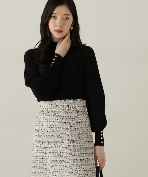 PROPORTION BODY DRESSING(プロポーションボディドレッシング)の「ハイネックボリュームスリーブニット / 1215170901(ニット/セーター・レディース・グレー/ブラック/ライトグリーン/ホワイト・SMALL/MEDIUM)」の14枚目の写真