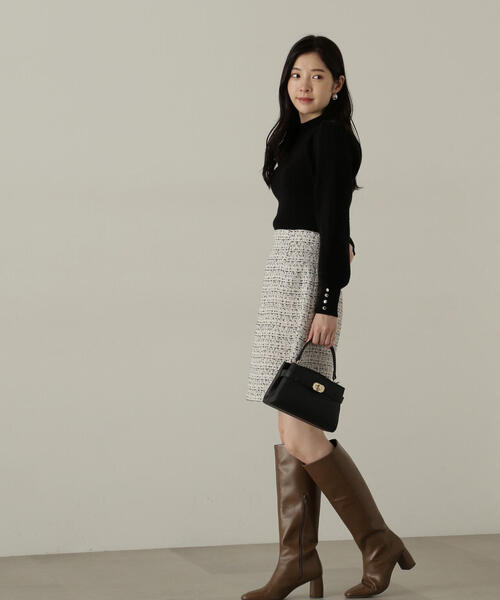 PROPORTION BODY DRESSING(プロポーションボディドレッシング)の「ハイネックボリュームスリーブニット / 1215170901(ニット/セーター・レディース・グレー/ブラック/ライトグリーン/ホワイト・SMALL/MEDIUM)」の15枚目の写真