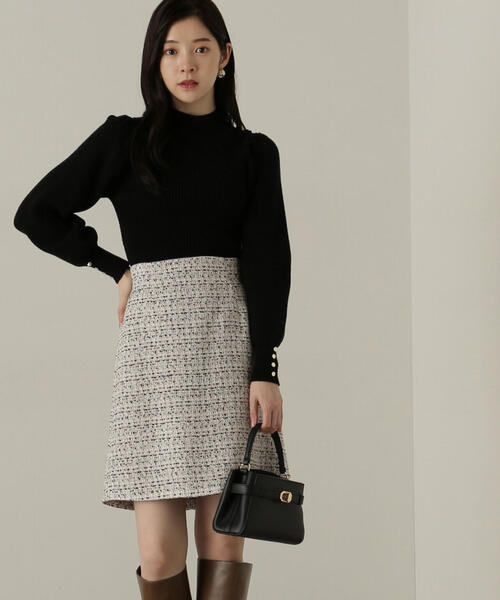 PROPORTION BODY DRESSING(プロポーションボディドレッシング)の「ハイネックボリュームスリーブニット / 1215170901(ニット/セーター・レディース・グレー/ブラック/ライトグリーン/ホワイト・SMALL/MEDIUM)」の16枚目の写真