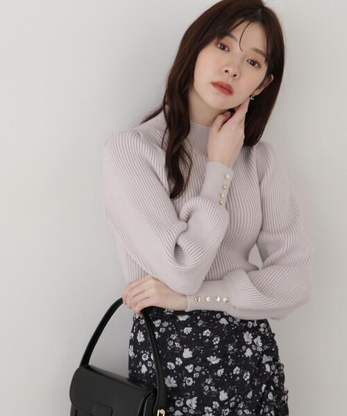 PROPORTION BODY DRESSING(プロポーションボディドレッシング)の「ハイネックボリュームスリーブニット / 1215170901(ニット/セーター・レディース・グレー/ブラック/ライトグリーン/ホワイト・SMALL/MEDIUM)」の20枚目の写真