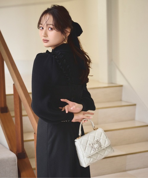 PROPORTION BODY DRESSING(プロポーションボディドレッシング)の「ハイネックボリュームスリーブニット / 1215170901(ニット/セーター・レディース・グレー/ブラック/ライトグリーン/ホワイト・SMALL/MEDIUM)」の3枚目の写真