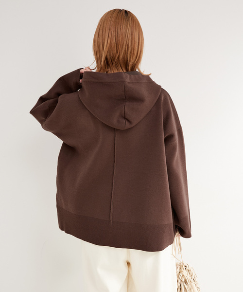 B.C STOCK(ベーセーストック)の「《追加》ニットWフェイスパーカー(ニット/セーター・レディース・ブラック/ブラウン/グレー・FREE)」の22枚目の写真