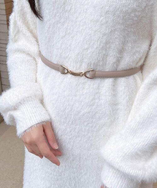 INGNI（イング）の「ピットパーツベルト（ベルト・レディース・ベージュ/ブラック×ゴールド/ブラック×シルバー・ONE SIZE）」の6枚目の写真