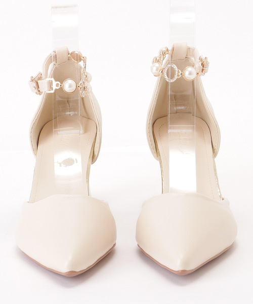 Lace Ladies(レースレディース)の「ビジュー ストラップ付き サイドオープン ポインテッド パンプス(パンプス・レディース・アイボリー・22.5cm/23cm/23.5cm/24cm/24.5cm/25cm)」の13枚目の写真