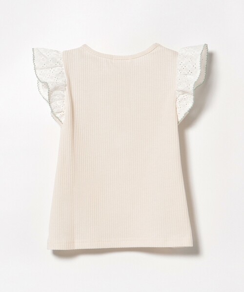 BEAMS mini（ビームスミニ）の「レース スリーブ ワッフル プルオーバー Tシャツ 2025SS（90～150cm）（Tシャツ/カットソー・キッズ・イエロー/オフホワイト・150/140/110/100/130/120/90）」の13枚目の写真