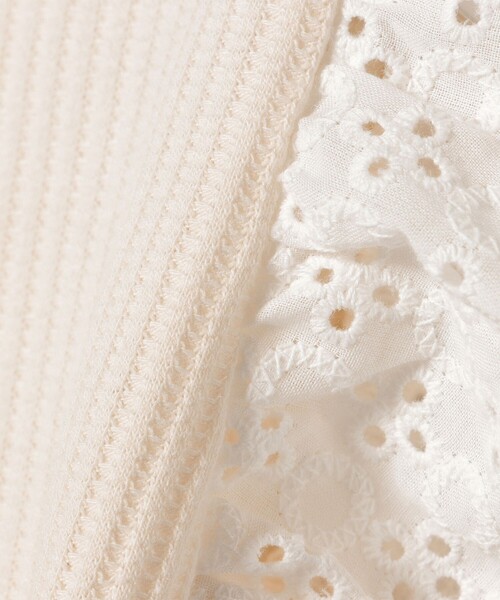 BEAMS mini（ビームスミニ）の「レース スリーブ ワッフル プルオーバー Tシャツ 2025SS（90～150cm）（Tシャツ/カットソー・キッズ・イエロー/オフホワイト・150/140/110/100/130/120/90）」の14枚目の写真
